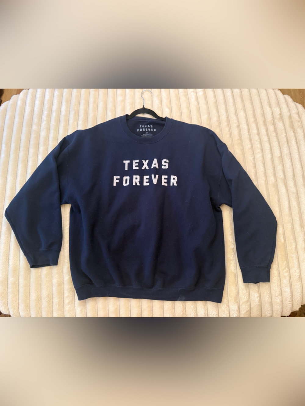TEXAS FOREVER - 2XL Crewneck Sweatshirt -Blue